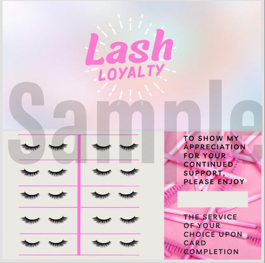 Lash Extension Loyalty Cards — Cotton Candy Clouds ☁️